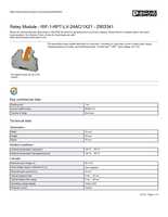 Datasheet for Phoenix Contact 2903341, EAN: 4046356732253 Datasheet for Phoenix Contact 2903341, EAN: 4046356732253