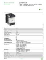 Datasheet for Schneider Electric LC1D150G7, EAN: 3389110527537 Datasheet for Schneider Electric LC1D150G7, EAN: 3389110527537