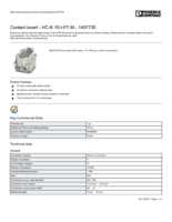 Datasheet for Phoenix Contact 1407730, EAN: 4046356777551