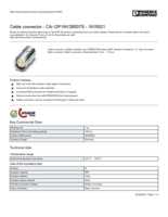 Datasheet for Phoenix Contact 1619521, EAN: 4046356823340 Datasheet for Phoenix Contact 1619521, EAN: 4046356823340