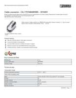 Datasheet for Phoenix Contact 1619481, EAN: 4046356823692 Datasheet for Phoenix Contact 1619481, EAN: 4046356823692